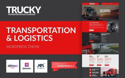 Trucky - Tema WordPress Responsif Transportasi & Logistik