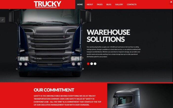 Trucky - Template Joomla Responsif Transportasi