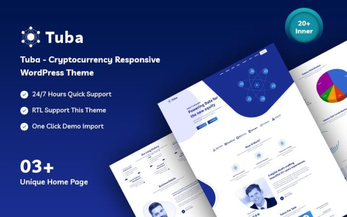 Tuba - Tema WordPress Responsif Mata Uang Kripto