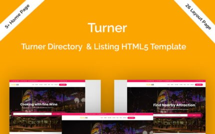 Turner - Template Situs Web HTML5 Direktori & Daftar