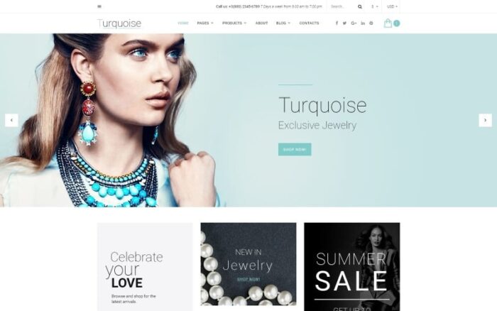 Template Situs Web Turquoise