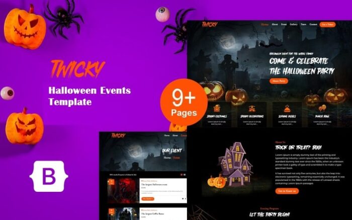 Twicky - Template HTML Situs Web Acara dan Pesta Halloween