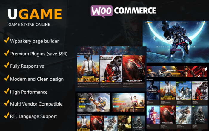 Ugame - Tema WooCommerce Toko Game