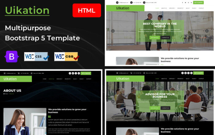 Uikation - Template Situs Web HTML5 Serbaguna