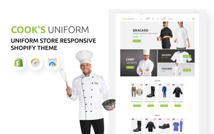 Tema Shopify Responsif Toko Seragam