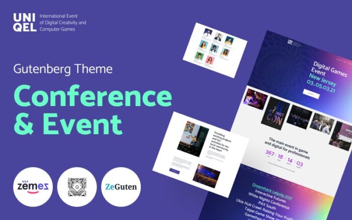 Uniqel - Tema WordPress Konferensi dan Acara