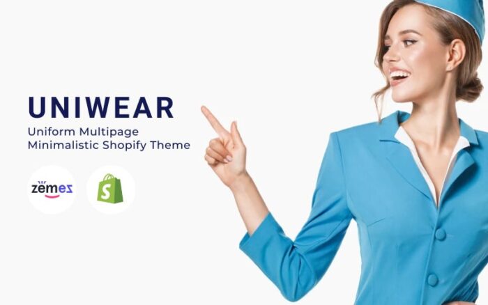 Uniwear - Tema Shopify Minimalis Multihalaman Seragam