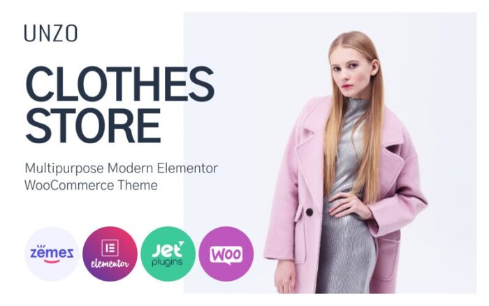 Unzo - Tema Toko Pakaian ECommerce Minimal Elementor WooCommerce