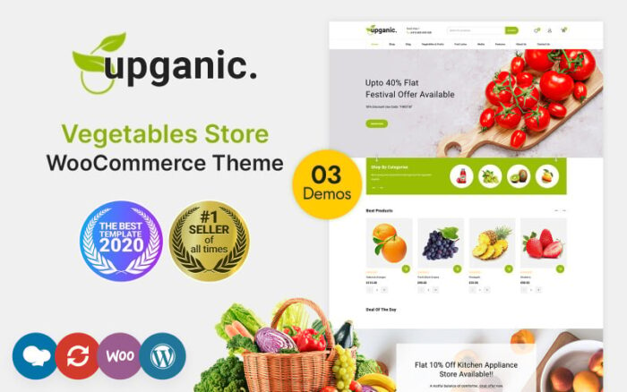 Upganic – Tema WooCommerce Sayuran, Supermarket & Makanan Organik