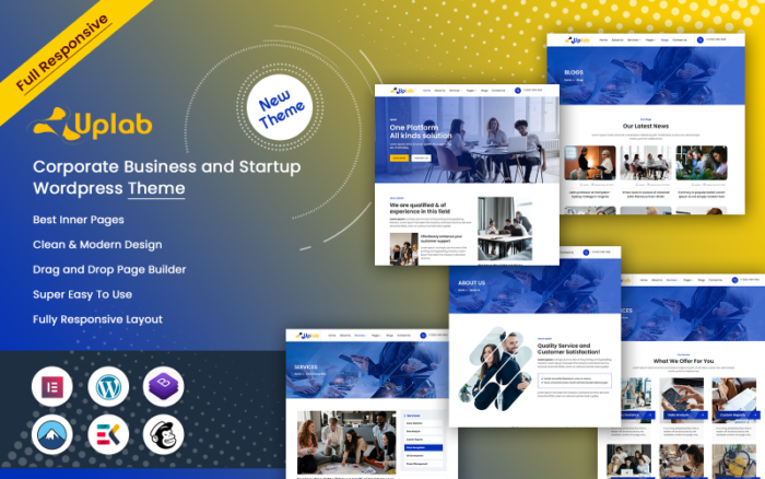 Uplab - Tema WordPress Perusahaan, Bisnis, dan Startup