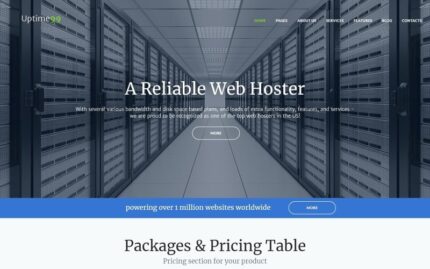 Uptime99 - Web Hosting WordPress Theme