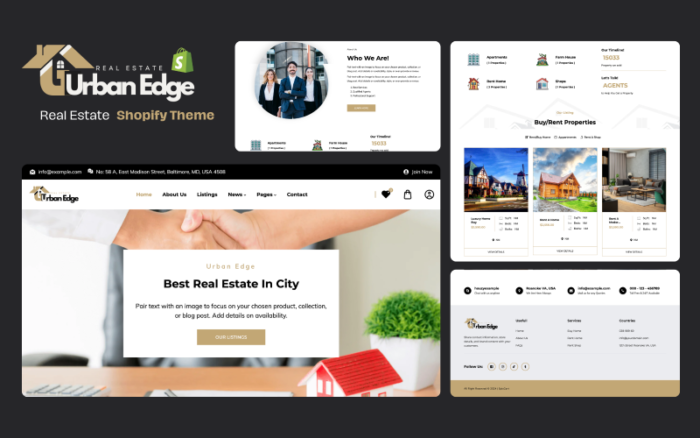 Urban Edge - Tema Shopify Real Estat