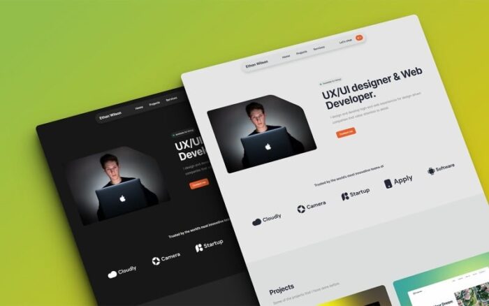 Uxoria - Templat Portofolio HTML Desainer UX/UI & Pengembang Web Kreatif