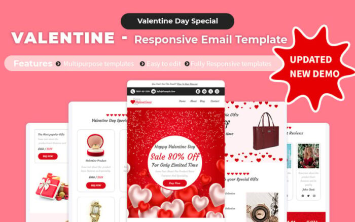 Hari Valentine - Template Email Responsif