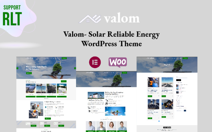 Valom - Tema WordPress Energi Surya yang Andal