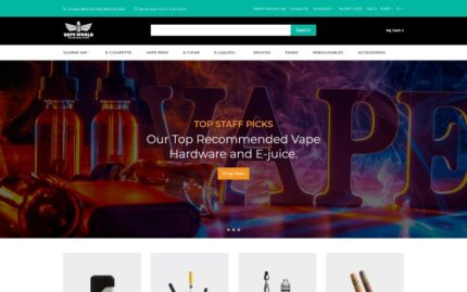 Vape World - Template OpenCart Mewah Responsif Rokok Elektrik