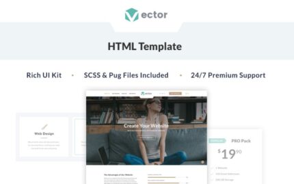 Vektor - Template Halaman Arahan Bisnis