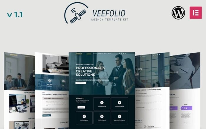 VeeFolio - Kit Templat Elemen Portofolio Agensi