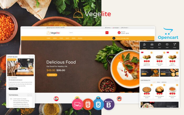 Vegelite - Template OpenCart Makanan