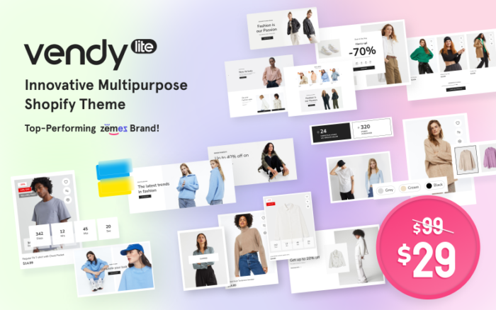 Vendy Lite - Tema Shopify Serbaguna Inovatif OS 2.0