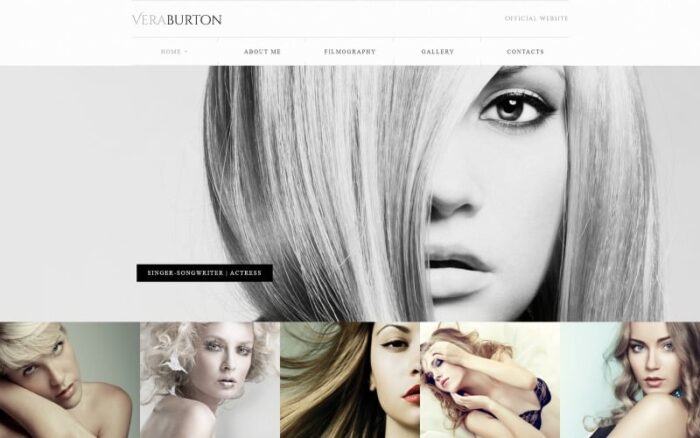 Vera Burton - Template Situs Web HTML Responsif Halaman Pribadi yang Elegan