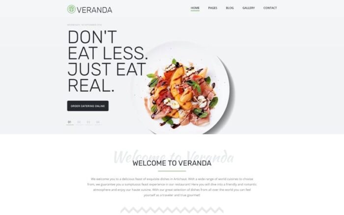 Veranda - Template Joomla Multihalaman Elegan untuk Kafe dan Restoran