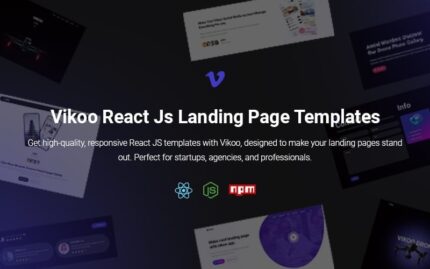 Vikoo - React JS Landing Page Templates