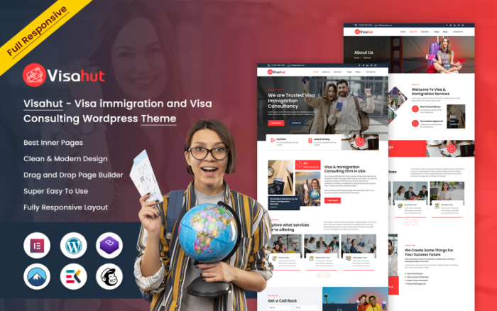 Visahut - Tema WordPress untuk Imigrasi Visa dan Konsultasi Visa