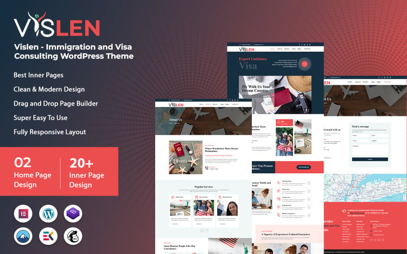 Vislen - Tema WordPress Konsultasi Imigrasi dan Visa