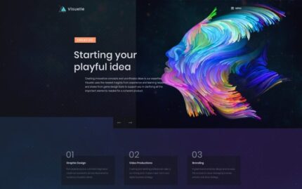 Visuelle - Tema WordPress Elementor Mondrianisme Kreatif