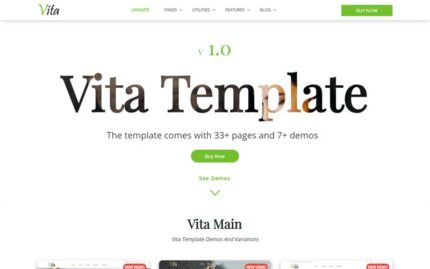 Vita - Template Situs Web Responsif