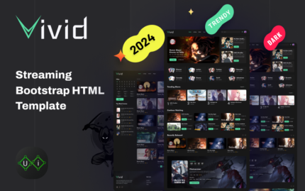 Vivid - Anime & Movies Streaming Entertainment Hub HTML Website Template