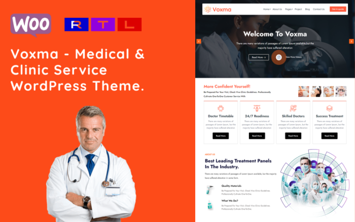 Voxma - Tema WordPress Layanan Medis & Klinik.