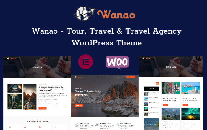 Wanao - Tema WordPress Pemesanan Perjalanan & Tur