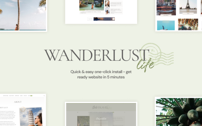 Wanderlust Life - Tema WordPress Blog Nomad dan Perjalanan