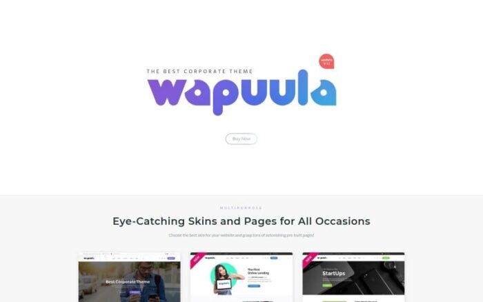 Wapuula - Tema WordPress Perusahaan Serbaguna