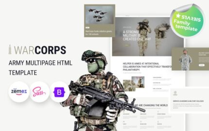 WarCorps - Template HTML5 Angkatan Darat & Layanan Militer