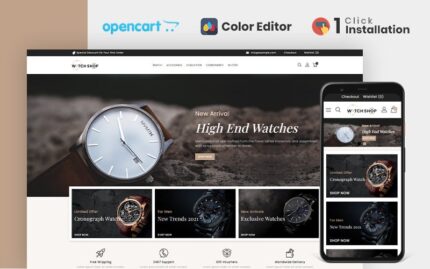 Watch And Accessories Store OpenCart Template