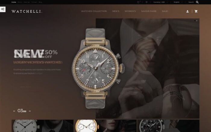 Watchelli - Tema PrestaShop Toko Jam Tangan Mewah