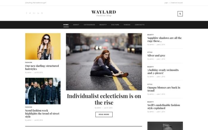 Waylard - Tema WordPress Blog & Majalah Mode