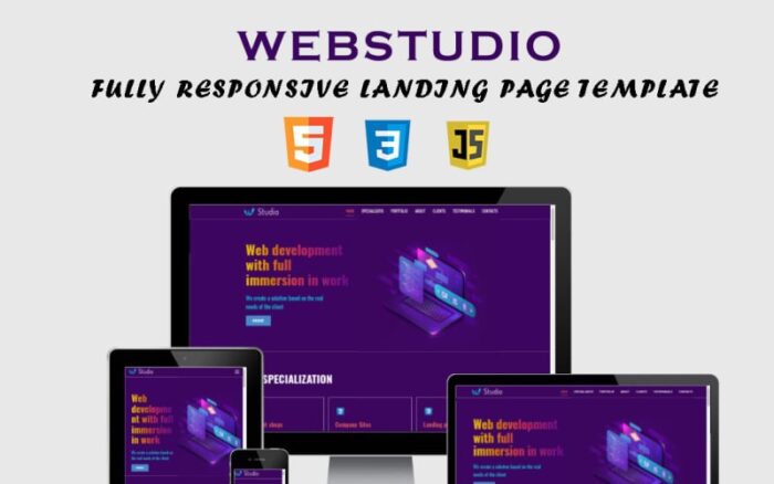 WebStudio - Template Halaman Arahan yang Sepenuhnya Responsif