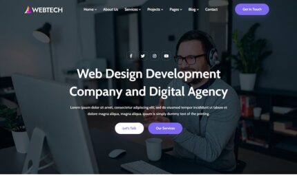 Webtech - Web Development Services HTML5 Responsive Website Template