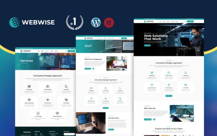 Template Wordpress Elementor Solusi Digital dan Pemasaran Webwise