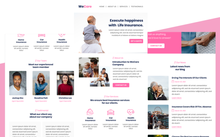 WeCare– Template Buletin Email Responsif Asuransi Serbaguna