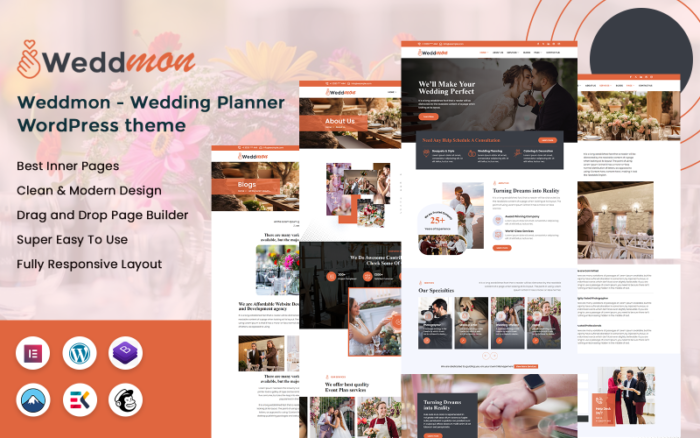 Weddmon - Tema WordPress Perencana Pernikahan