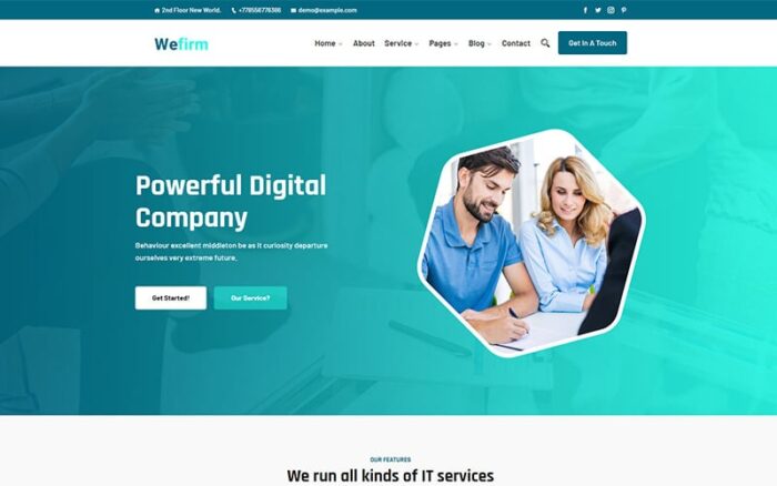 Wefirm - Tema WordPress Perusahaan Digital yang Kuat