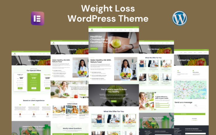 Weight Loss WordPress Theme with Elementor