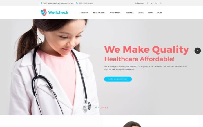 Wellcheck - Tema WordPress Klinik Pediatrik