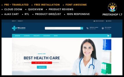 Wellness Medicine and Sanitizer Store PrestaShop Theme