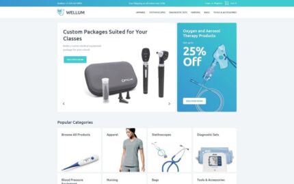 Wellum - Tema Klasik Elementor WooCommerce E-Commerce Medis